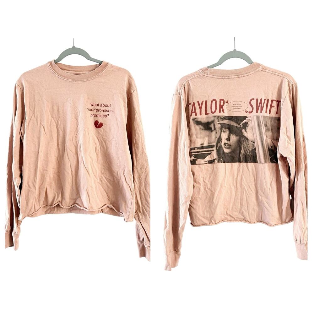 Official Taylor Swift Red Era Babe Promises Long Sleeve Shirt Tee Medium